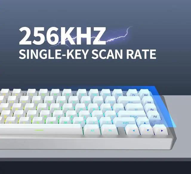 Alt view image 4 of 7 - IROK MG75 TKL 75% KeysRapid Trigger Wired Magnetic Switch Mechanical Keyboard, Hall Effect, 8KHZ/ARGB/CNC Aluminum, Gasket StructureHot Swappable Gaming KeyboardSilver