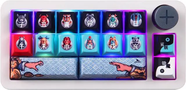 Main image of Darmoshark SK16 Macro Mechanical Numeric Keyboards 2.4G/USB-C/Bluetooth 16 Keys Mini Numpad Portable Keypad RGB Backlight Gaming Keyboards Extended Layout for Cashier,Fully Programmable Keys(White)