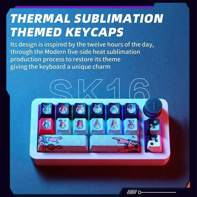Alt view image 3 of 7 - Darmoshark SK16 Macro Mechanical Numeric Keyboards 2.4G/USB-C/Bluetooth 16 Keys Mini Numpad Portable Keypad RGB Backlight Gaming Keyboards Extended Layout for Cashier,Fully Programmable Keys(White)