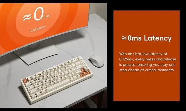 Alt view image 4 of 7 - Magger 68 Pro HE 65% Gaming Keyboard with Magnetic Jade Switches, Rapid Trigger, RGB Lighting, USB-C, Hot-Swappable Aluminum Build for Work & Play