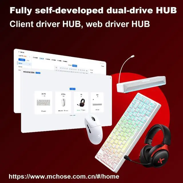 Alt view image 4 of 7 - Hyekit x MCHOSE Jet 75 75% Wired Magnetic Switch Mechanical Gaming Keyboard, Rapid Trigger Hall Effect Keyboard, Hyper-Fast Adjustable Actuation, 8K Hz Polling Rate, RGB HotSwap, for PC/Mac, White