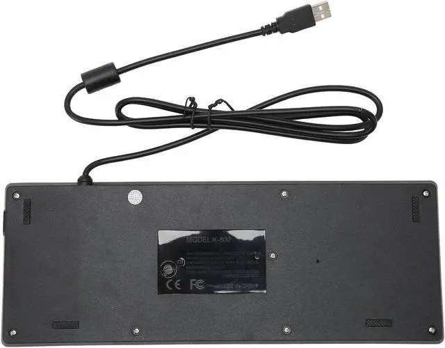 Alt view image 6 of 7 - K 800 Touch TV Keyboard,Ultra Thin Mini Compact Wired Keyboard with Touchpad and USB Hub, Scrolling, Plug and Play, Keys for Industrial Applications