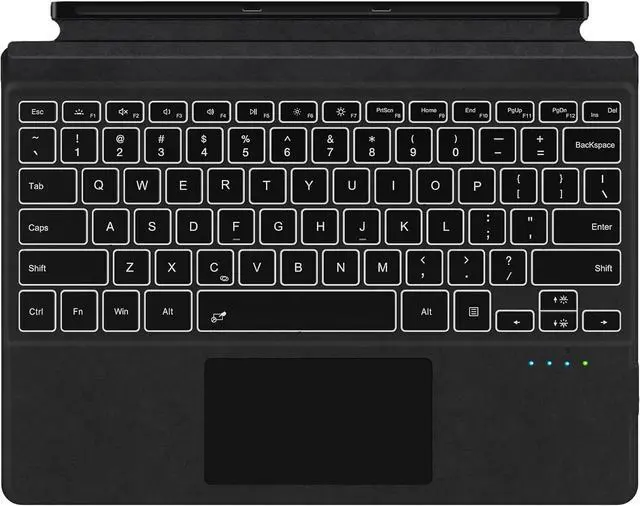 Main image of Surface Keyboard for Surface Pro 7+/7/6/5/4/3, Surface Pro Type Cover, Ultra-Slim Portable Bluetooth 5.2 Wireless Keyboard with 7 Colors Backlit, Touchpad, Rechargeable Battery