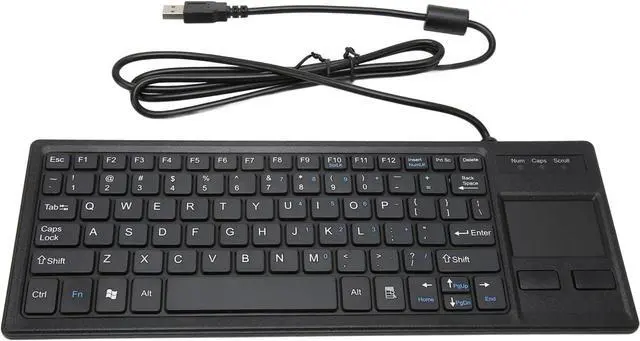 Main image of K 800 Touch TV Keyboard,Ultra Thin Mini Compact Wired Keyboard with Touchpad and USB Hub, Scrolling, Plug and Play, Keys for Industrial Applications