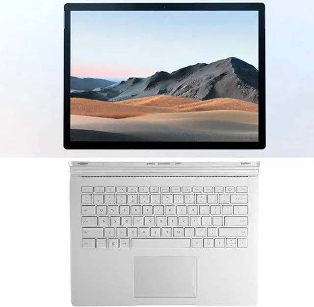 Alt view image 2 of 7 - Replacement Keyboard for Book 1, 1704 Aluminum Alloy Quick Response Keyboard with Touchpad for Book 1, Silver