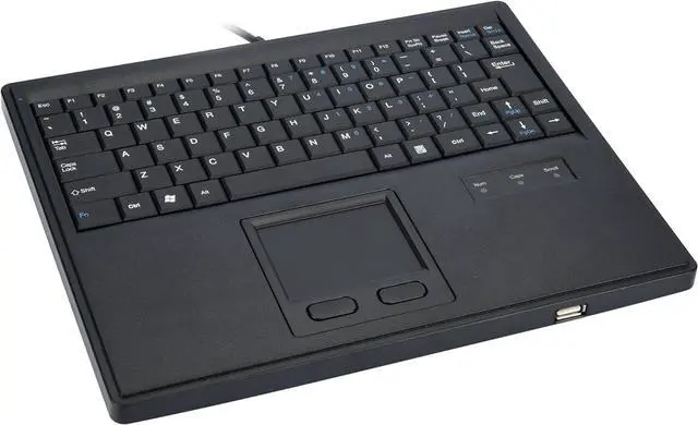 Alt view image 2 of 5 - Wired Keyboard with Touchpad - 819 Portable Scissors Foot Structure - USB Port with 1 Hubs