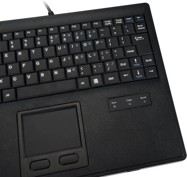 Alt view image 3 of 5 - Wired Keyboard with Touchpad - 819 Portable Scissors Foot Structure - USB Port with 1 Hubs