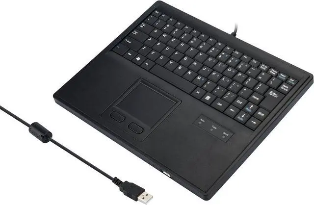 Alt view image 4 of 5 - Wired Keyboard with Touchpad - 819 Portable Scissors Foot Structure - USB Port with 1 Hubs