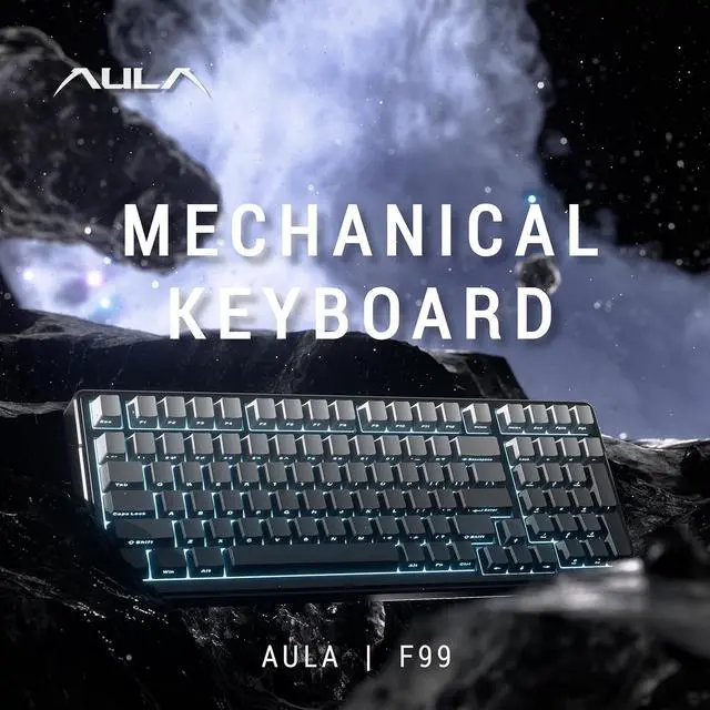 Alt view image 2 of 6 - x Aula F99 99% Mechanical Gaming Keyboard  Wireless Bluetooth, 2.4Ghz RF, USB-C Wired Keyboard with RGB Backlit, Hot-Swappable Pre-lubed Linear Switches, PBT Keycaps, Numpad, Volume Knob