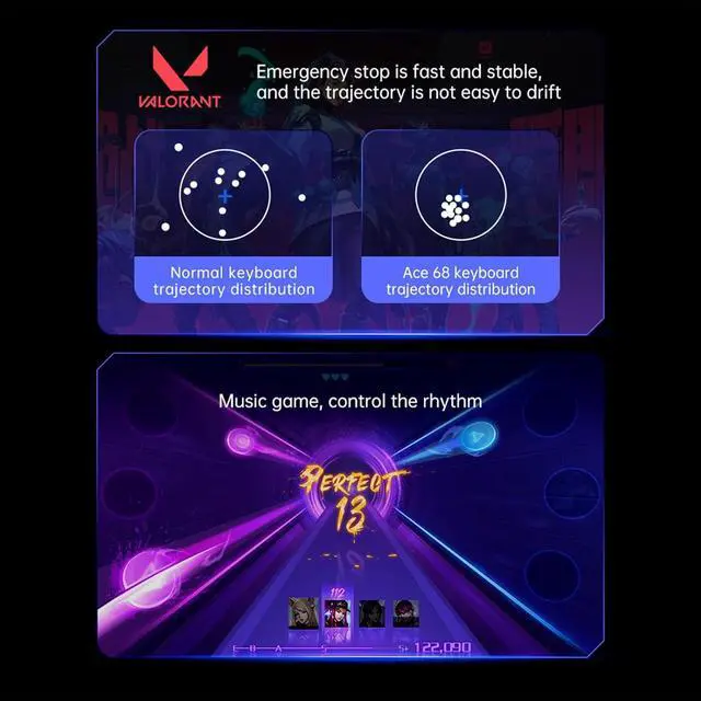 Alt view image 7 of 7 - Hyekit x MCHOSE Jet 75 75% Wired Magnetic Switch Mechanical Gaming Keyboard, Rapid Trigger Hall Effect Keyboard, Hyper-Fast Adjustable Actuation, 8K Hz Polling Rate, RGB HotSwap, for PC/Mac, White