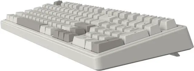 Alt view image 4 of 5 - FIRSTBLOOD ONLY GAME. AK980 Wired Mechanical Keyboard, 101Keys Full Layout, Gasket Mount, Hot-Swappable USB Gaming Keyboard with Red Switches, Anti-Ghosting, Retro Grey-White