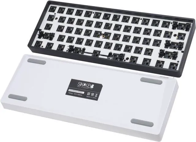 Main image of 60% Custom Mechanical Keyboard Kit61-Key Hot-Swappable 3-pin/5-pin Switch with Sound-Dampening FoamRGB Backlit Gaming Keyboard DIY Kit  Compatible with Win/Mac(SK1 White)