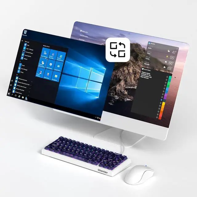 Alt view image 7 of 7 - dagaladoo M68 HE V2 60% Wired Gaming Magnetic Keyboard with Adjustable Actuation,Hall Effect Gaming Keyboard Rapid Trigger,RGB HotSwap Custom Mechanical Keyboard,Purple Jelly keycaps trasparent