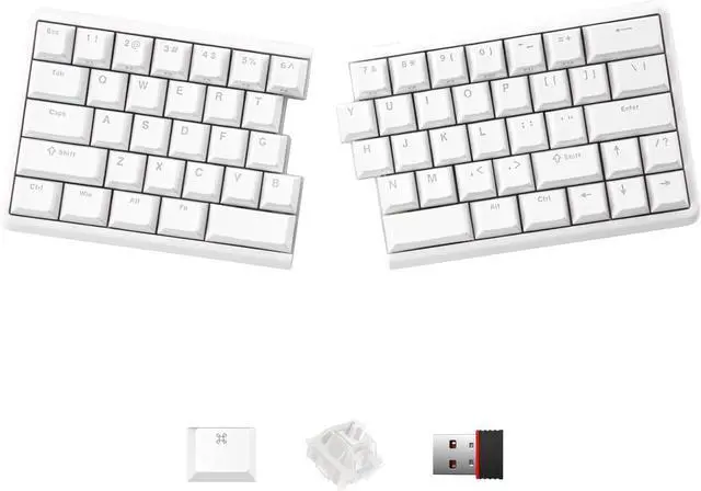 Main image of Lite: Wireless Ergonomic Split Mechanical Keyboard Hot Swappable, Compact 60% Layout, PBT Keycaps Programmable for Mac & Windows(Linear,New Standard Version)