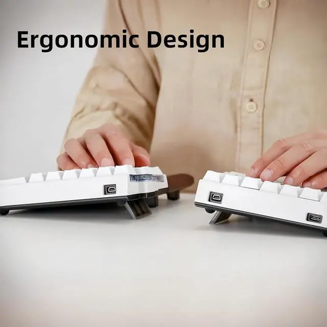 Alt view image 5 of 6 - Lite: Wireless Ergonomic Split Mechanical Keyboard Hot Swappable, Compact 60% Layout, PBT Keycaps Programmable for Mac & Windows(Linear,New Standard Version)