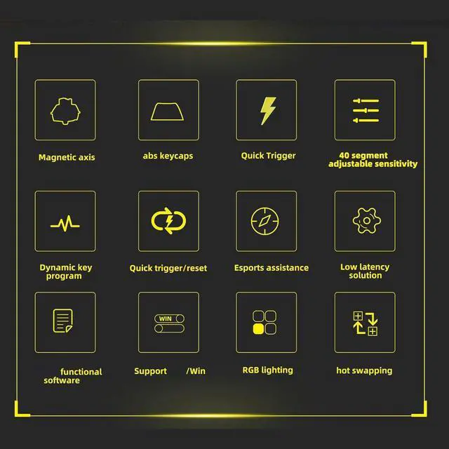 Alt view image 5 of 7 - Fuhiueos HE30 Corded Mechanical Keyboard with Switches for Effortless Typing for Home and Office