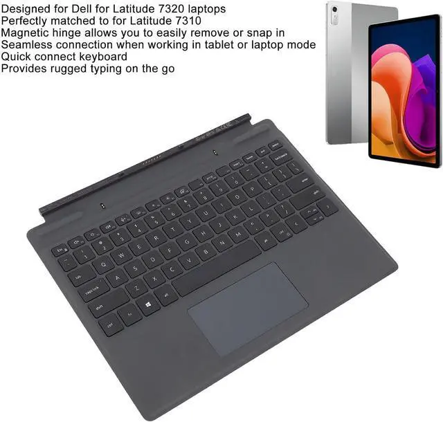 Alt view image 5 of 7 - Detachable Backlighting Laptop Keyboard for Latitude 7320 7310, Seamless Connection, Touchpad, Lightweight and Portable