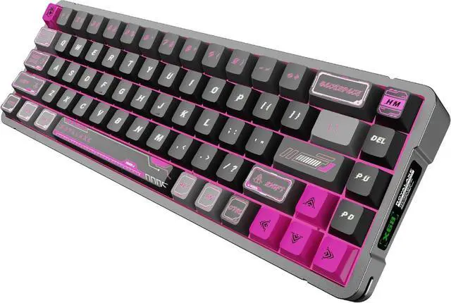 Main image of 68% Wired RGB Hall Effect Keyboard, Pink Magnetic Switch Gaming Keyboards, Mecha PBT Keycaps, E-Sports Tray-Mounted Structure, RGB Backlit, Compact Aluminum Mechanical Keyboard for Win/Mac