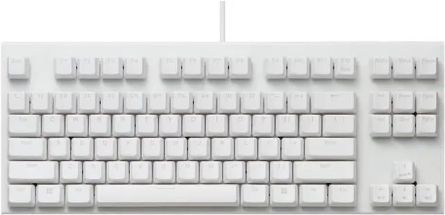 Alt view image 4 of 6 - Topre GX1 White TKL RGB Mechanical Keyboard (Topre Silent 30g)
