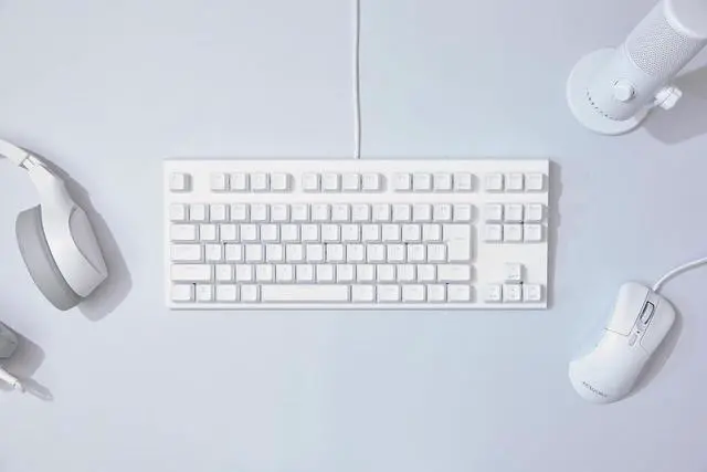 Alt view image 3 of 6 - Topre GX1 White TKL RGB Mechanical Keyboard (Topre Silent 30g)