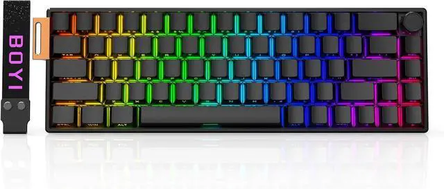 Main image of FKZ X BOYI 66Pro-Flash Magnetic Switch Aluminum Gaming Keyboard,60% Hall Effect Rapid Trigger Adjustable Actuation Custom RGB USB-C Wired Mechanical Keyboard with Backlit Side Printed Keycaps