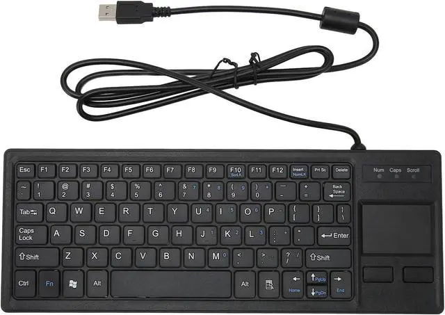 Main image of Wired USB Keyboard with Touchpad, Compact Industrial Keyboard Trackpad Combo with HUB Function Ergonomic Keyboard USB Keyboard Trackpad Keyboard for Industrial Food Service Marine