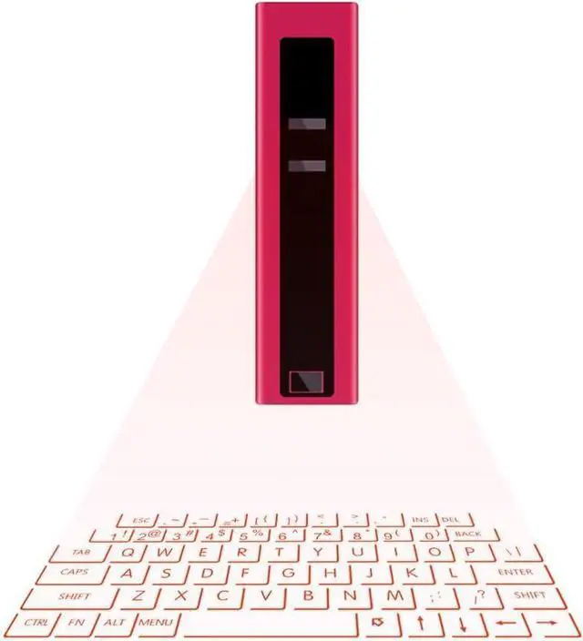 Main image of Bluetooth Wireless Laser Projection Virtual Keyboard, Portable Full-Size Keypad (Red)