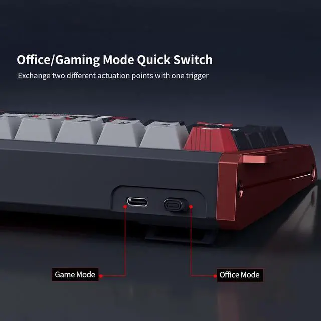 Alt view image 6 of 7 - MOLGRIA x SKYLOONG 60% Aluminum Gaming Keyboard, GK68 HE USB Wired Magnetic-Switch RGB Backlit Mechanical Keyboards with South-Facing Print Contour Line Keycap and Knob Multi-Layer Gasket (White)