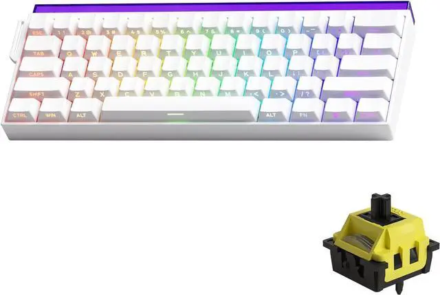 Main image of Shine60 Rapid Trigger Wireless Gaming Keyboard Shine-Through SP White Hall Effect Tri-Mode Keyboard Flash Magnetic Switch