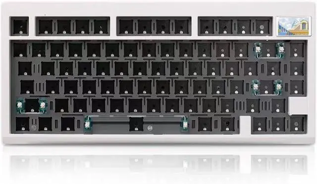 Main image of GMK81 Barebones Keyboard with Screen,75% VIA Programmable Hot Swappable PCB Gasket Mounted Wireless Mechanical Keyboard Kit Tri-Mode BT5.0/2.4G/USB-C Wired Custom RGB Gaming DIY Kit