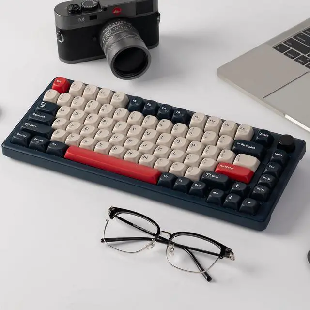 Alt view image 2 of 7 - J2 75% Wireless Mechanical Gaming Keyboard, Gasket Tri-Mode BT5.1/USB-C/2.4GHz Hot Swappable 82 Keys RGB Backlit with Custom Knob Super Brown Switch, PTB Keycap, QMK/VIA for Win/Linux/Mac