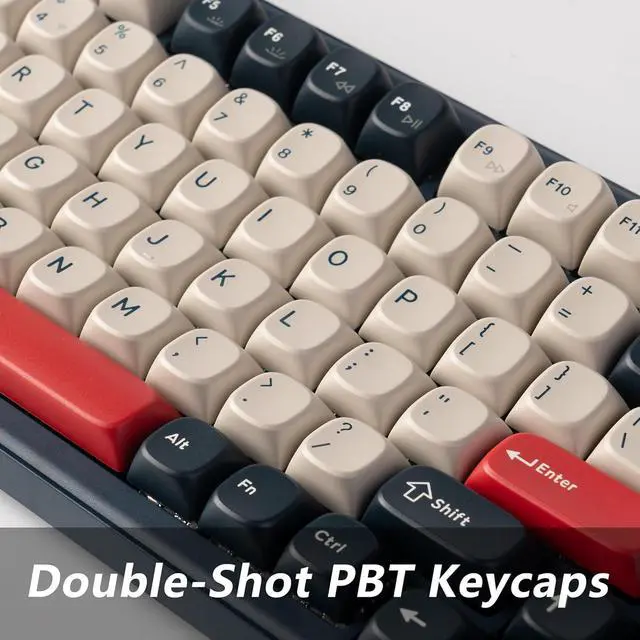 Alt view image 5 of 7 - J2 75% Wireless Mechanical Gaming Keyboard, Gasket Tri-Mode BT5.1/USB-C/2.4GHz Hot Swappable 82 Keys RGB Backlit with Custom Knob Super Brown Switch, PTB Keycap, QMK/VIA for Win/Linux/Mac