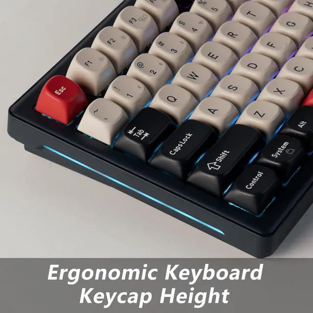 Alt view image 6 of 7 - J2 75% Wireless Mechanical Gaming Keyboard, Gasket Tri-Mode BT5.1/USB-C/2.4GHz Hot Swappable 82 Keys RGB Backlit with Custom Knob Super Brown Switch, PTB Keycap, QMK/VIA for Win/Linux/Mac