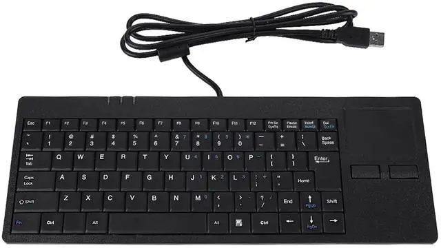 Main image of K~818 Wired USB Touchpad Keyboard, 86 Key Mute Ultra Thin Keyboard with 1.4M Cable, HUB Port Keyboard Built in Touchpad for Desktop Laptop Computers