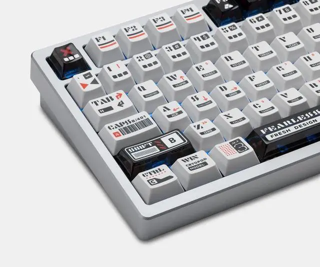 Alt view image 4 of 5 - KEEBMONKEY WOBKEY Rainy 75 RT Rapid Trigger CNC Aluminum Wired Gaming Keyboard, Hall Effect Mechanical Keyboard, Adjustable Actuation, 8K Polling Rate, 0.125ms Latency. (Pro Gray)