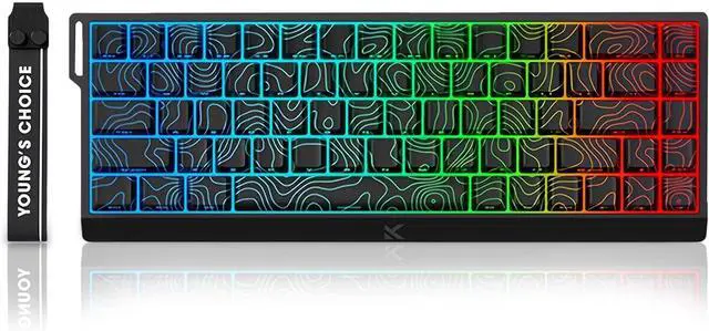 Main image of MCHOSE ACE 68 Magnetic Switch RGB Gaming Keyboard,60% Hall Effect Rapid Trigger Adjustable Actuation Hot Swap Wired Mechanical Keyboard with Side Printed Keycaps PC/Mac Gamer (Black-TTC Switch)