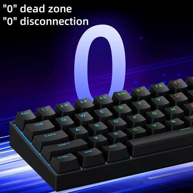 Alt view image 6 of 7 - MCHOSE ACE 68 Magnetic Switch RGB Gaming Keyboard,60% Hall Effect Rapid Trigger Adjustable Actuation Hot Swap Wired Mechanical Keyboard with Side Printed Keycaps PC/Mac Gamer (Black-TTC Switch)