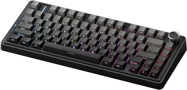 Main image of x Aula F75 Gasket Mechanical Keyboard, 75% Wireless Hot Swappable Gaming Keyboard with Five-Layer Padding&Knob, Bluetooth/2.4GHz/USB-C, RGB (Black Gradient, LEOBOG Reaper Switch)