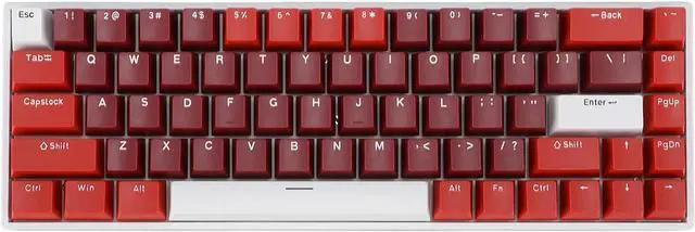 Alt view image 3 of 7 - 60% Mechanical Keyboard, 68 Key RGB Backlit, Type C Wired Gaming Keyboard with Red Switch for Computers with USB Port Ergonomic, Compact Design for Enhanced Gaming Experience