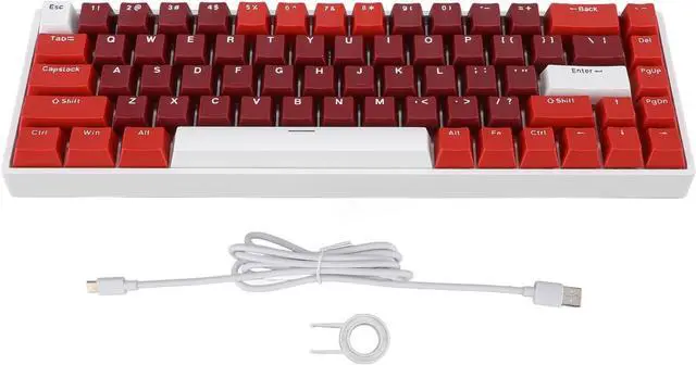 Main image of 60% Mechanical Keyboard, 68 Key RGB Backlit, Type C Wired Gaming Keyboard with Red Switch for Computers with USB Port Ergonomic, Compact Design for Enhanced Gaming Experience