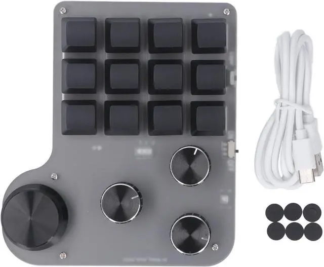 Main image of USB Mini Macro Mechanical Gaming Keyboard, Upgrade to Wired, and 2.4G, Blue Switch RGB LED, Self Set Button Function, Programming Macro Keypad, Compact for Gaming, Industrial