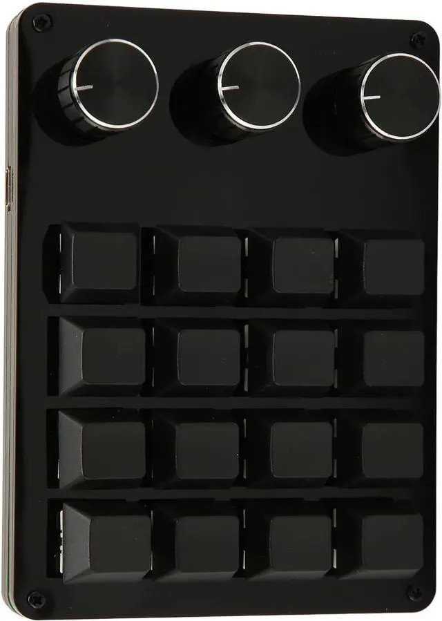 Alt view image 6 of 7 - 16 Keys, 3 Knobs, Blue Switch Mechanical Hot Swappable Mini Keypad for Gaming Office Media with Programmable Function, USB Wired Connection, Separate Design
