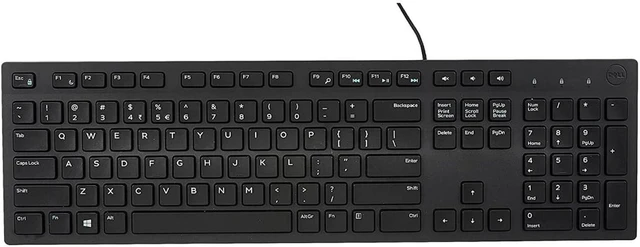 Main image of Compatible with Dell KB216 (US-Layout) Multimedia Full-Size USB Wired Keyboard 580-ADMT (Pack of 10)