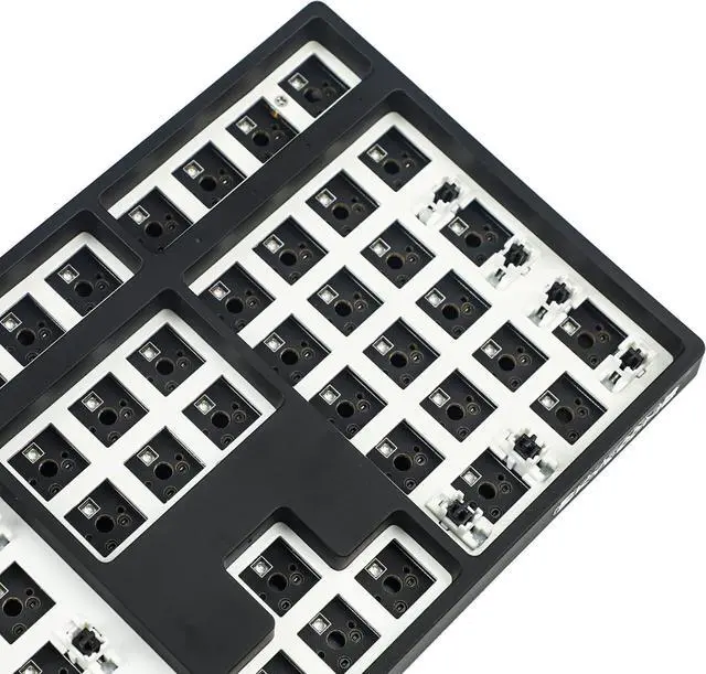 Alt view image 3 of 7 - GK108 Plastic Case RGB Hot Swap Programmable PCB Independent Driver Wired and Bluetooth Mechanical Keyboard (Black)