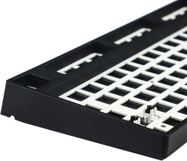 Alt view image 5 of 7 - GK108 Plastic Case RGB Hot Swap Programmable PCB Independent Driver Wired and Bluetooth Mechanical Keyboard (Black)