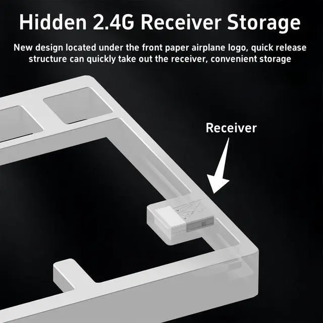 Alt view image 6 of 7 - D75 Aluminum CNC Mechanical Keyboard,75% Quick-Release Gasket Mount Hot Swap Tri-Mode Wireless BT5.0/2.4GHz/USB-C Custom RGB Gaming Keyboard PBT Keycaps for PC/Mac Gamer (White)