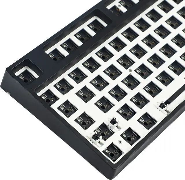 Alt view image 2 of 7 - GK108 Plastic Case RGB Hot Swap Programmable PCB Independent Driver Wired and Bluetooth Mechanical Keyboard (Black)