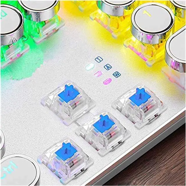 Alt view image 3 of 3 - Gaming Keyboard, LED Rainbow Backlit, Ergonomic Full Size Keyboard with 7 Color Changing Multimedia Keys, for Computer, Desktop, Laptop (Color : B)