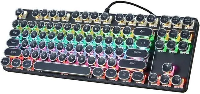 Main image of Computer Keyboard,Mechanical Gaming Keyboard 87 Key Mechanical Computer Keyboard,Ultra-Thin, USB Computer Keyboard with Splash-Proof Design (Color : Black)