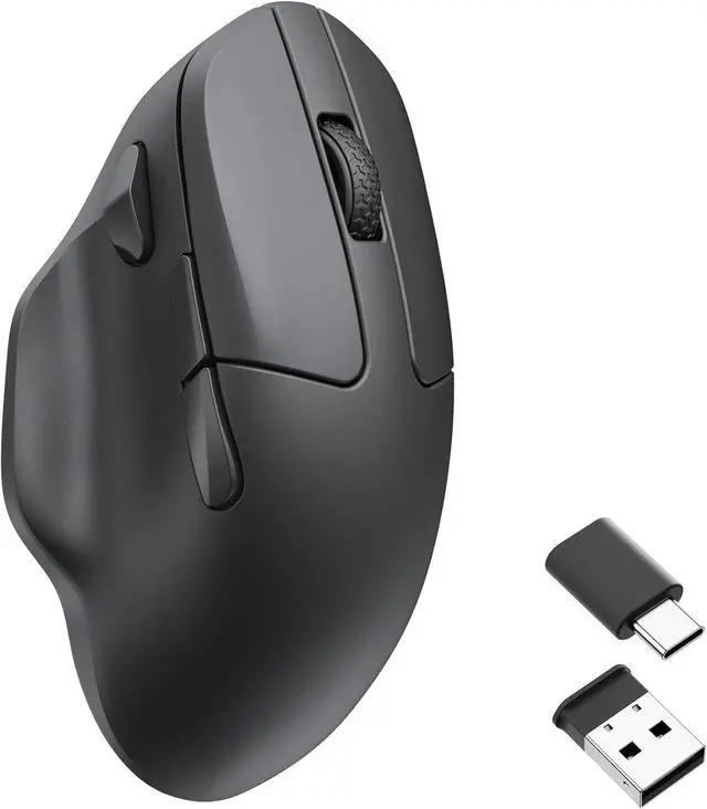 Main image of M7 Wireless Computer Mouse 26K DPI Optical Computer Mouse 2.4 GHz/Bluetooth/Wired with Macro Button 63g Lightweight Ergonomic Up to 70 Hours Worktime for Laptop macOS/Windows - Black